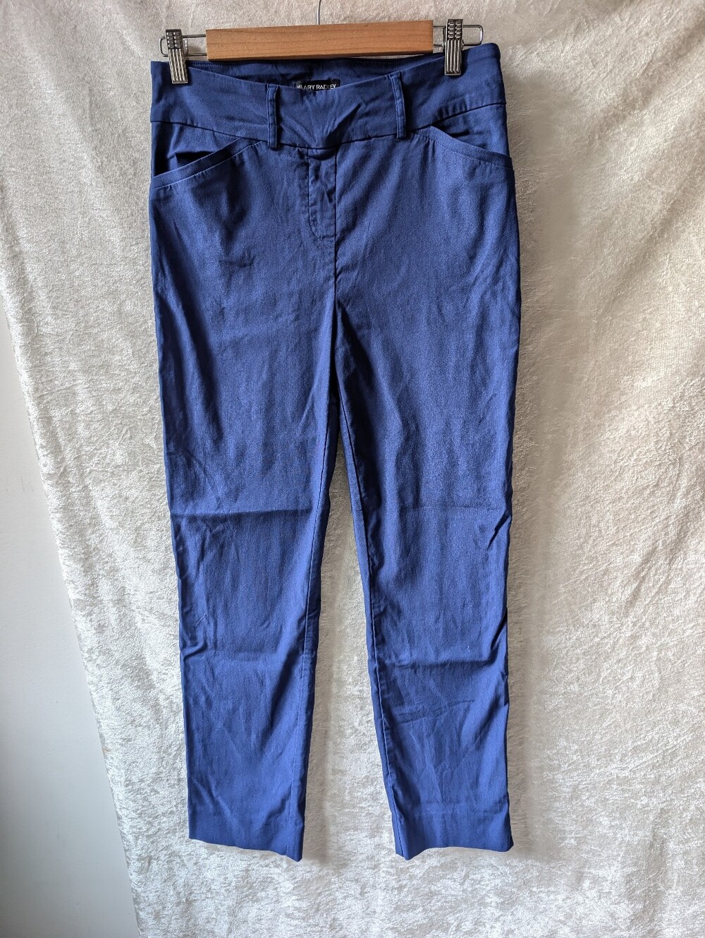Hillary Radleybrayin Nylon Blue Chino Tapered Leg Trouser Pant